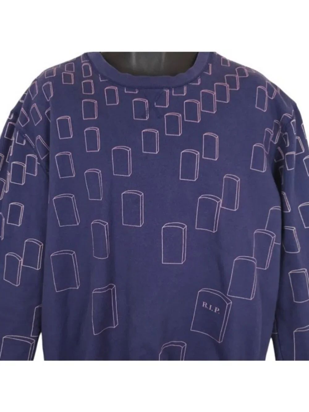 Recon Futura Stash Sweatshirt Mens Size 2XL Purple RIP Cemetery Headstones